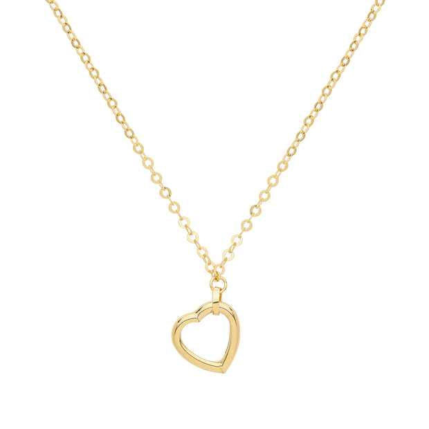 9K Yellow Gold Heart Necklace | Charmé