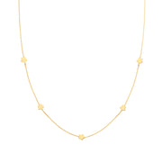 9K Yellow Gold Star Necklace
