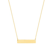 9K Yellow Gold Horizontal Bar Necklace | Charmé