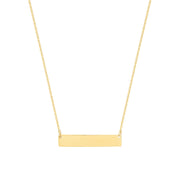9K Yellow Gold Horizontal Bar Necklace
