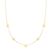 9K Yellow Gold Disc Necklace | Charmé