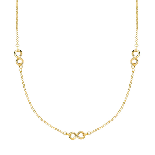 9K Yellow Gold Infinity Necklace | Charmé