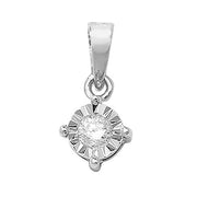 Diamond Pendant in 9K White Gold