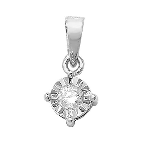 Diamond Pendant in 9K White Gold