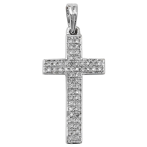 Diamond Pendant in 9K White Gold