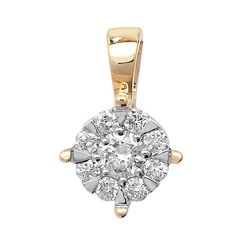 Diamond Pendant in 9K Gold