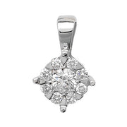 Diamond Pendant in 9K White Gold