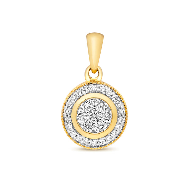 Diamond Pendant in 9K Gold