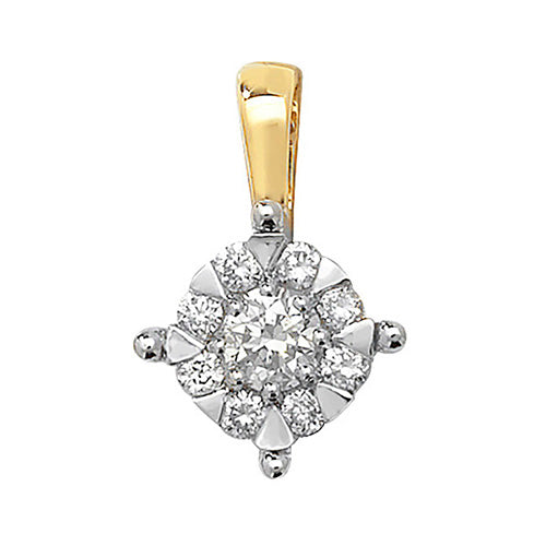 Diamond Pendant in 9K Gold