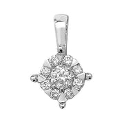 Diamond Pendant in 9K White Gold