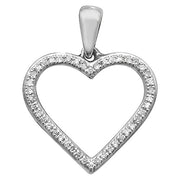 Diamond Pendant in 9K White Gold