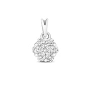 Diamond Pendant in 9K White Gold