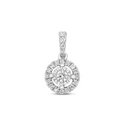 Diamond Pendant in 9K White Gold