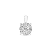 Diamond Pendant in 9K White Gold