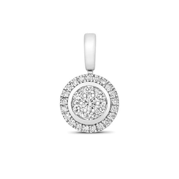 Diamond Pendant in 9K White Gold