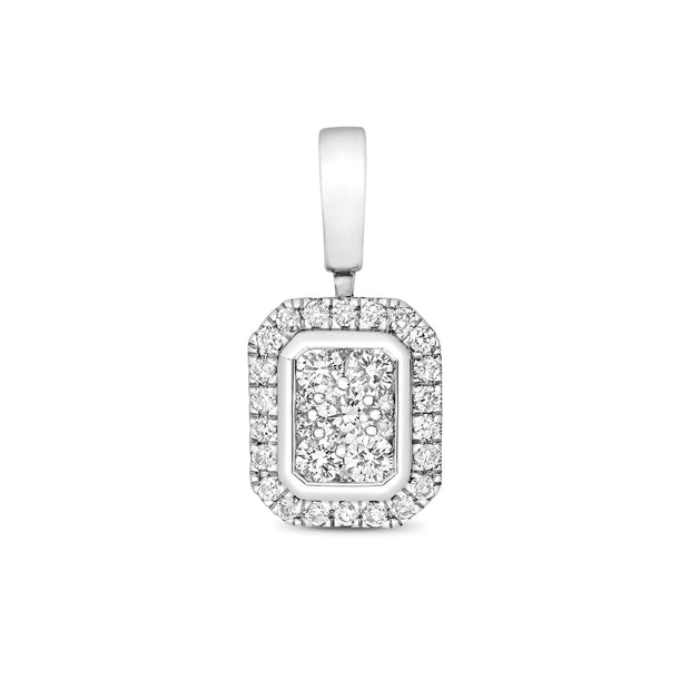 Diamond Pendant in 9K White Gold