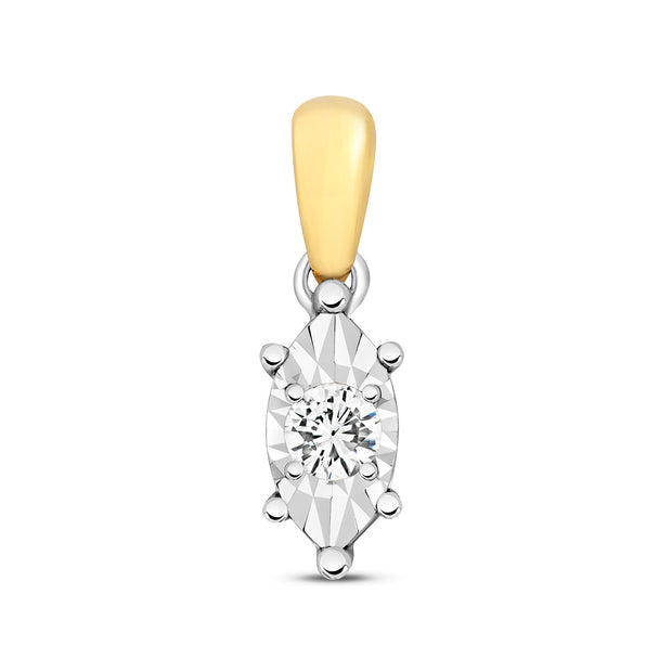 Diamond Pendant in 9K Gold