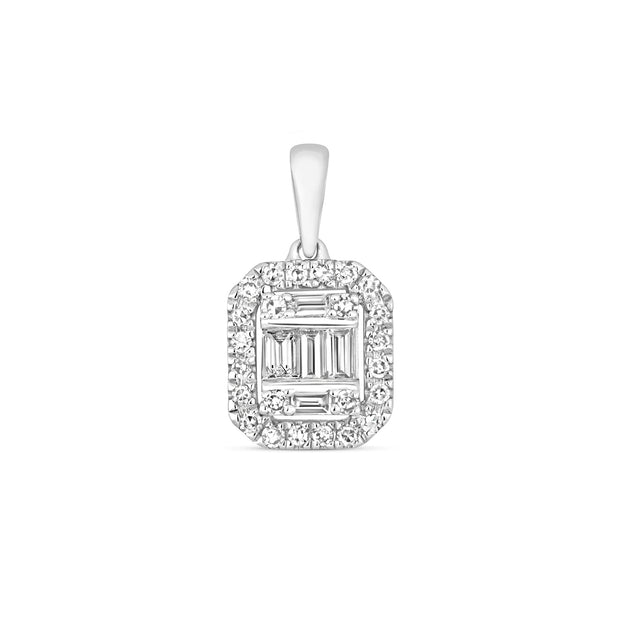 Diamond Pendant in 9K White Gold