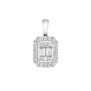 Diamond Pendant in 9K White Gold