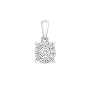 Diamond Pendant in 9K White Gold