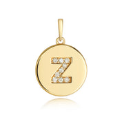 Initital Z Diamond Pendant in 9K Gold
