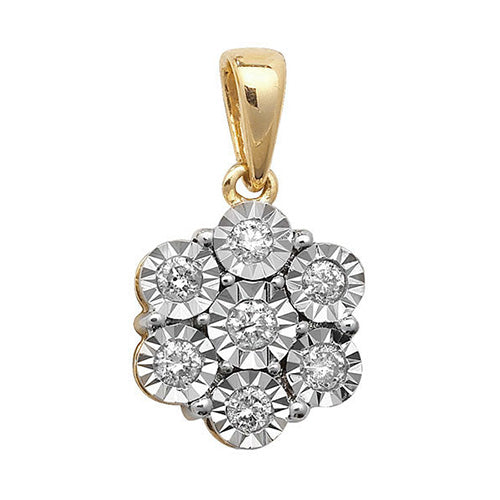 Diamond Pendant in 9K Gold