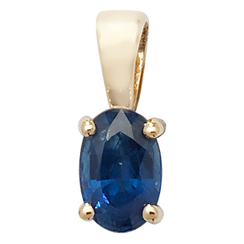 Sapphire Pendant in 9K Gold