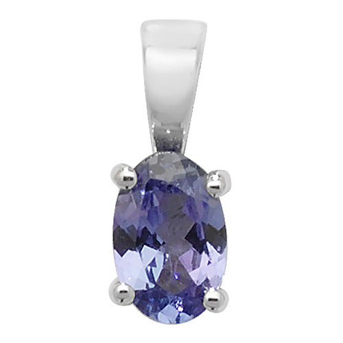 Tanzanite Pendant in 9K White Gold