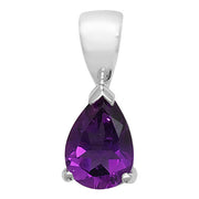 Amethyst Pendant in 9K White Gold