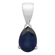 Sapphire Pendant in 9K White Gold