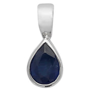 Sapphire Pendant in 9K White Gold