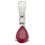 Ruby Pendant in 9K White Gold