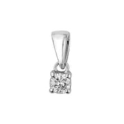 Diamond Pendant in 9K White Gold