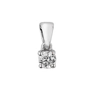 Diamond Pendant in 9K White Gold