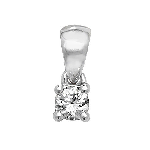 Diamond Pendant in 18K White Gold