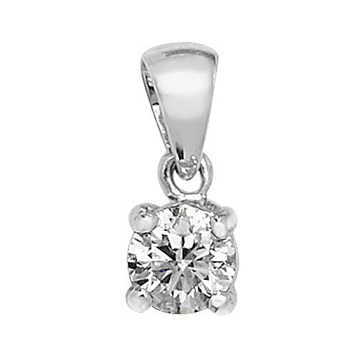 Diamond Pendant in 18K White Gold