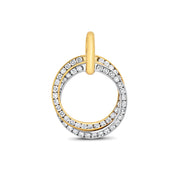 Diamond Pendant in 18K Yellow and White Gold