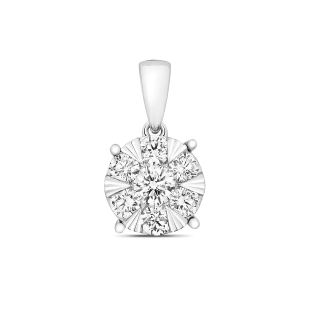 Diamond Pendant in 18K White Gold
