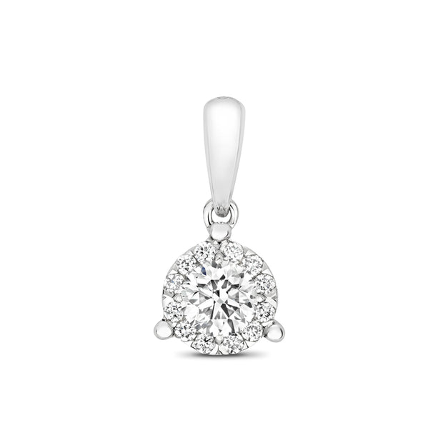 Diamond Pendant in 18K White Gold