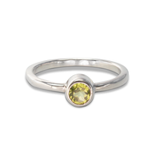 Peridot Ring in Sterl.Silver 0.42ct