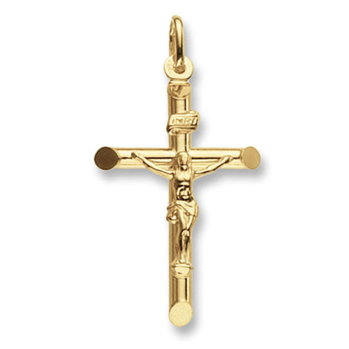 9K Yellow Gold Crucifix Pendant | Charmé