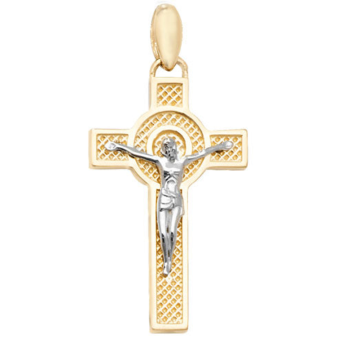 9K Yellow Gold Crucifix Pendant | Charmé