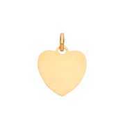 9K Yellow Gold Heart Plain Pendant | Charmé