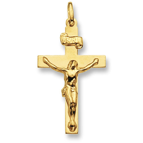 9K Yellow Gold Crucifix Pendant | Charmé