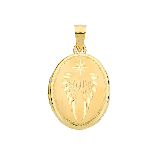 9K Yellow Gold Oval Locket