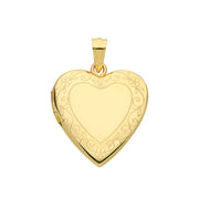 9K Yellow Gold Heart Locket