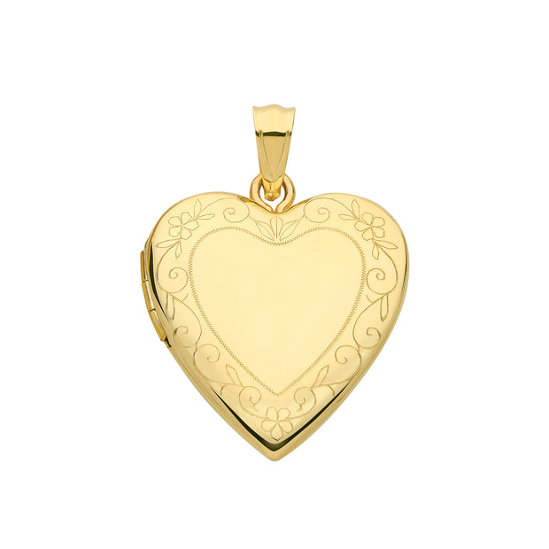 9K Yellow Gold Heart Locket | Charmé
