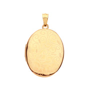 9K Yellow Gold Oval Locket