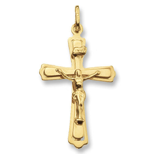 9K Yellow Gold Crucifix Pendant | Charmé