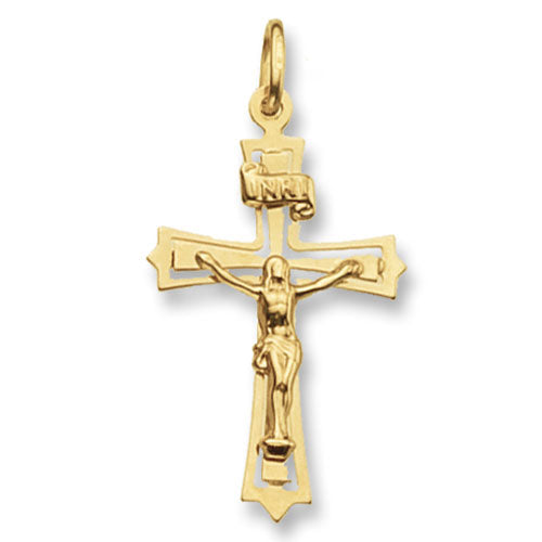 9K Yellow Gold Crucifix Pendant | Charmé